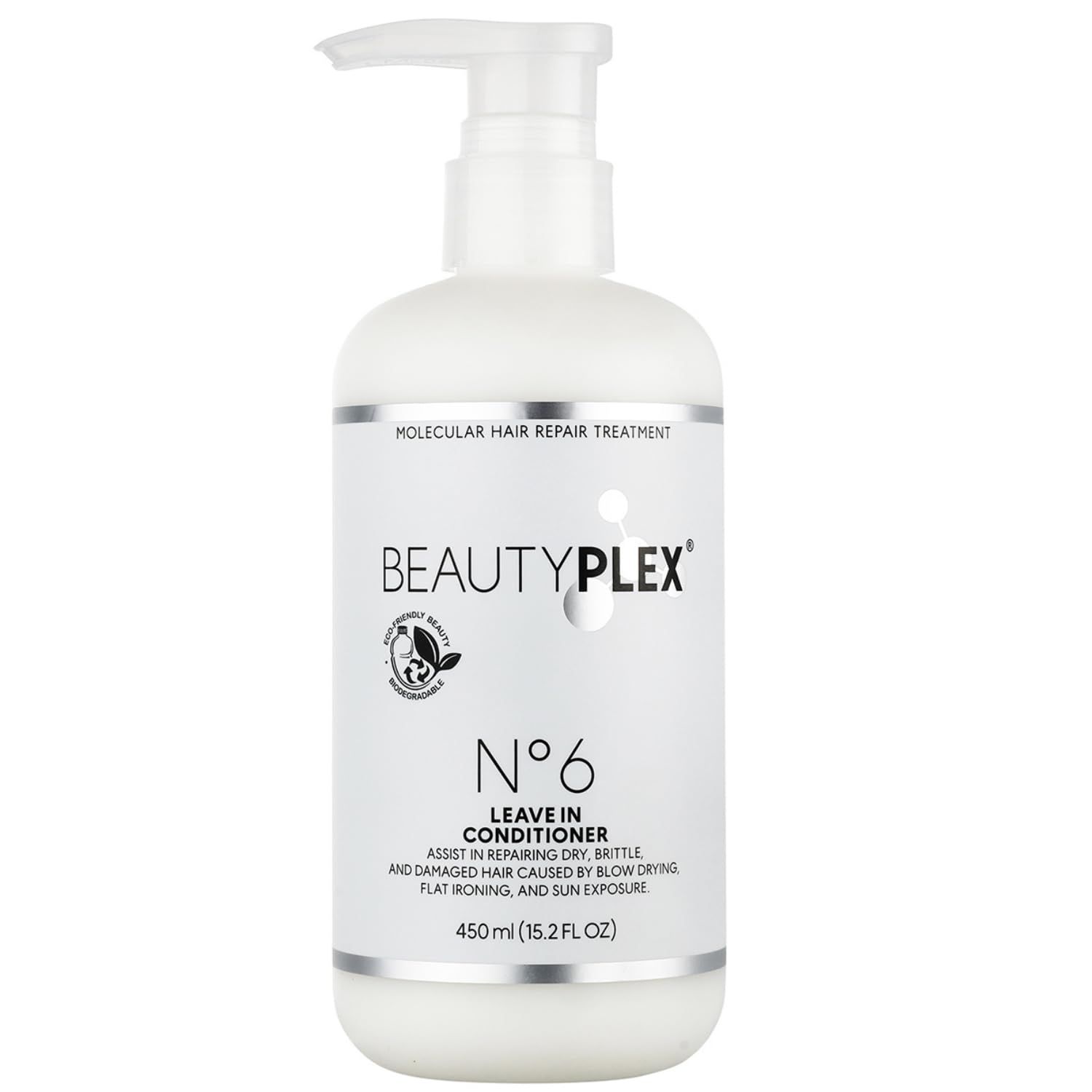 Beautyplex 6 Leave in conditioner Molecular Hair Repair Treatment Fino Hair Mask Strengthens, Nourishes, Moisturizes Repairs Hair Structure. Softness, Frizz Control. 450ml. (15.2 oz)