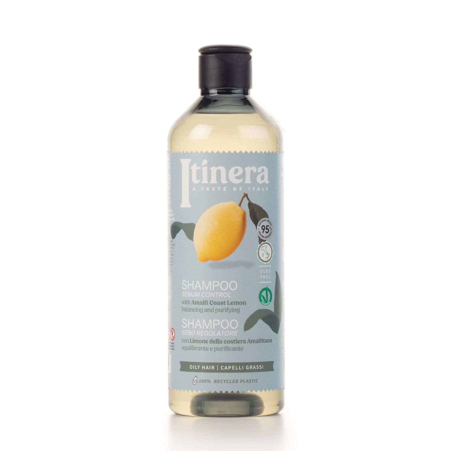 IT NERA Daily Sebum Control Shampoo with Amalfi Coast Lemon (12.51 fl oz) - for Oily Hair - Vegan Friendly - 95 Natural Origin Ingredients