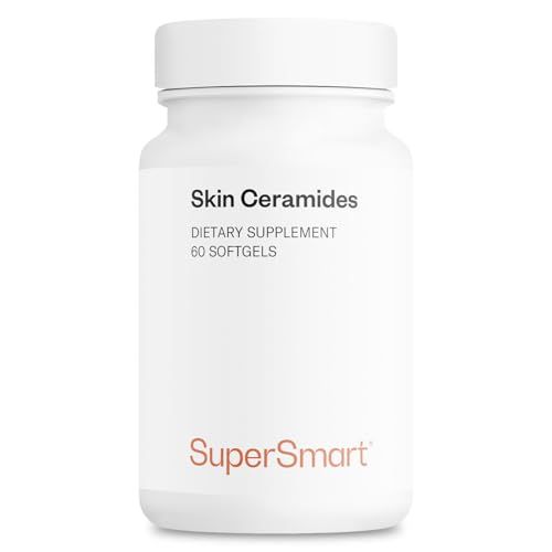 Supersmart - Skin Ceramides - with Zinc - Powerful Skin Hydration, Protection Care Supplement Non-GMO - 60 Softgels