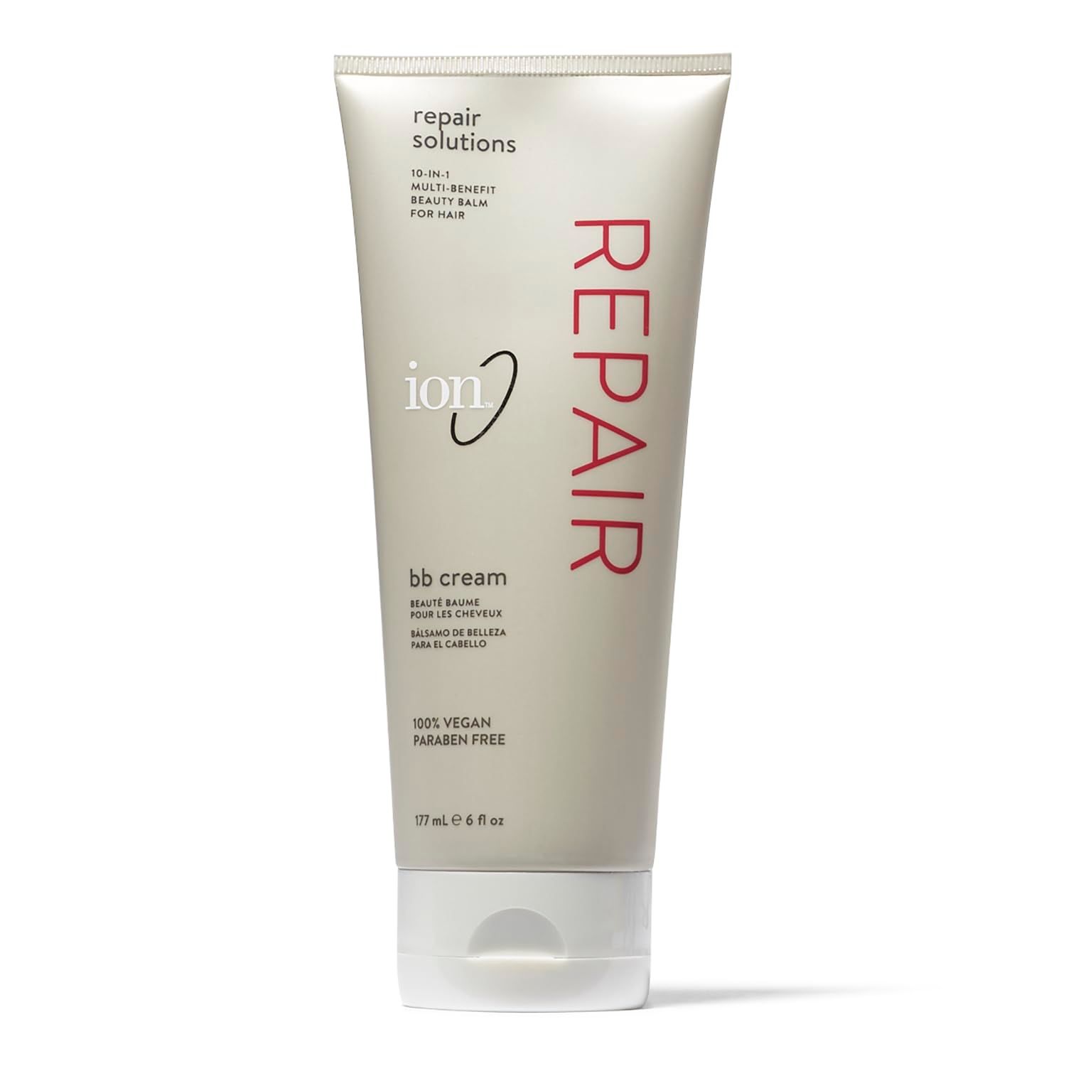ion Repair BB Cream Leave in Conditioning Treatment, for All Hair Types, Paraben Free Vegan 6 fl oz