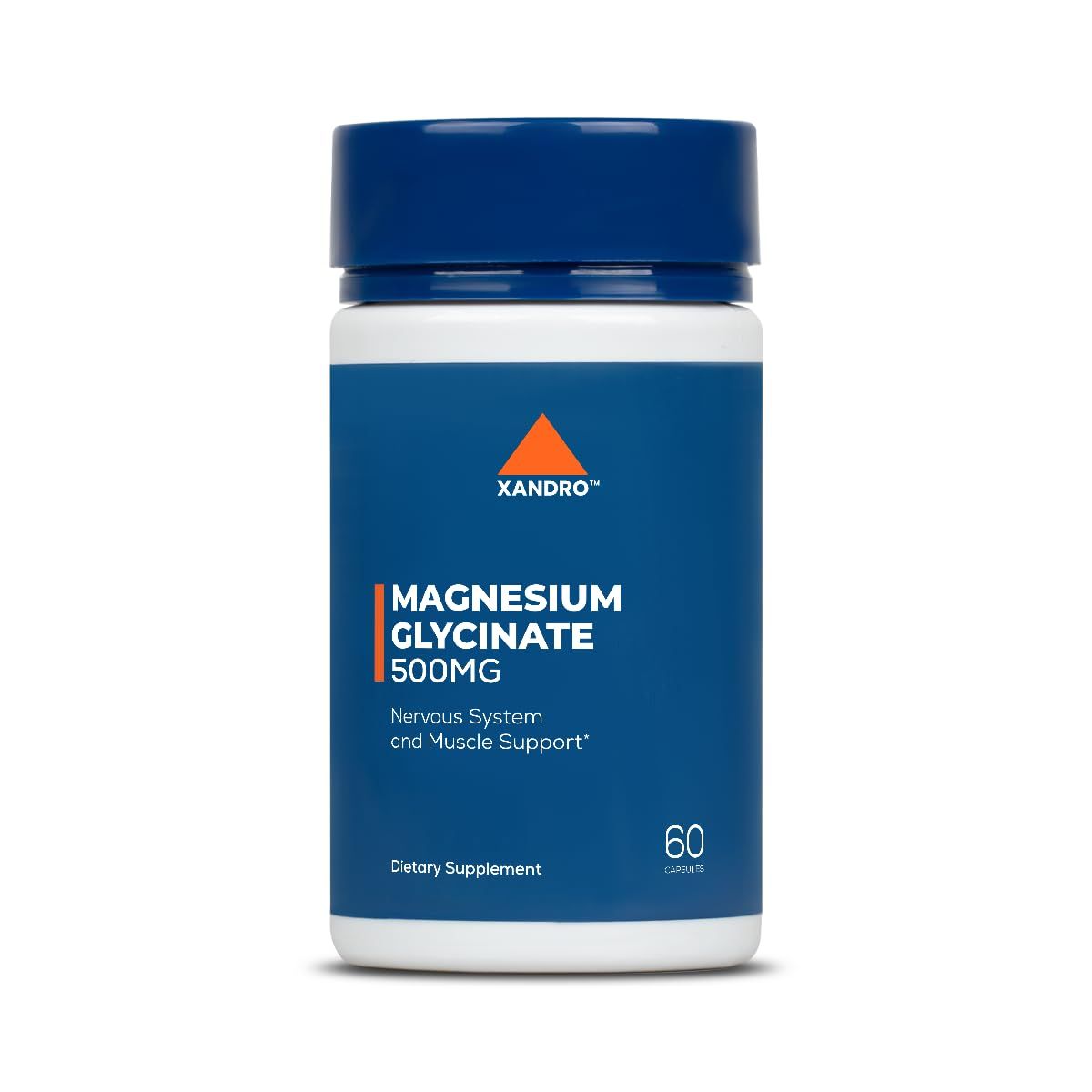 XANDRO Magnesium Glycinate 500 mg, 60 Capsules Xandrolab Sleep Stress Support 60 Vegan Capsules