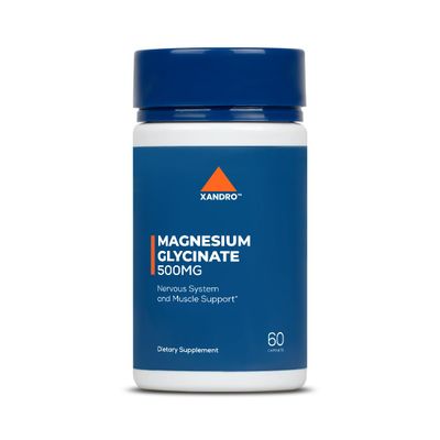 XANDRO Magnesium Glycinate 500 mg, 60 Capsules Xandrolab Sleep Stress Support 60 Vegan Capsules
