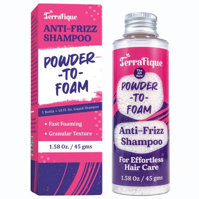TERRAFIQUE Powder Shampoo for Women, Dry Shampoo, Portable, Anti-Frizz, Versatile Hair Care for Curly and Fine Hair, Coconut Scent, 45 Grams