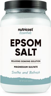 Nutricost Essentials Pure Epsom Salt 8 LBS (100 Pure Magnesium Sulfate) - Relaxing Soaking Solution