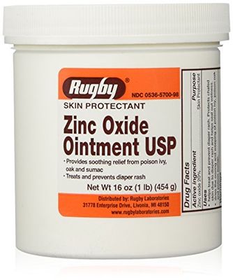 Rugby Zinc Oxide Ointment Skin Protectant - 20 - 16 Oz (1lb) (454 g) (1 Pack)