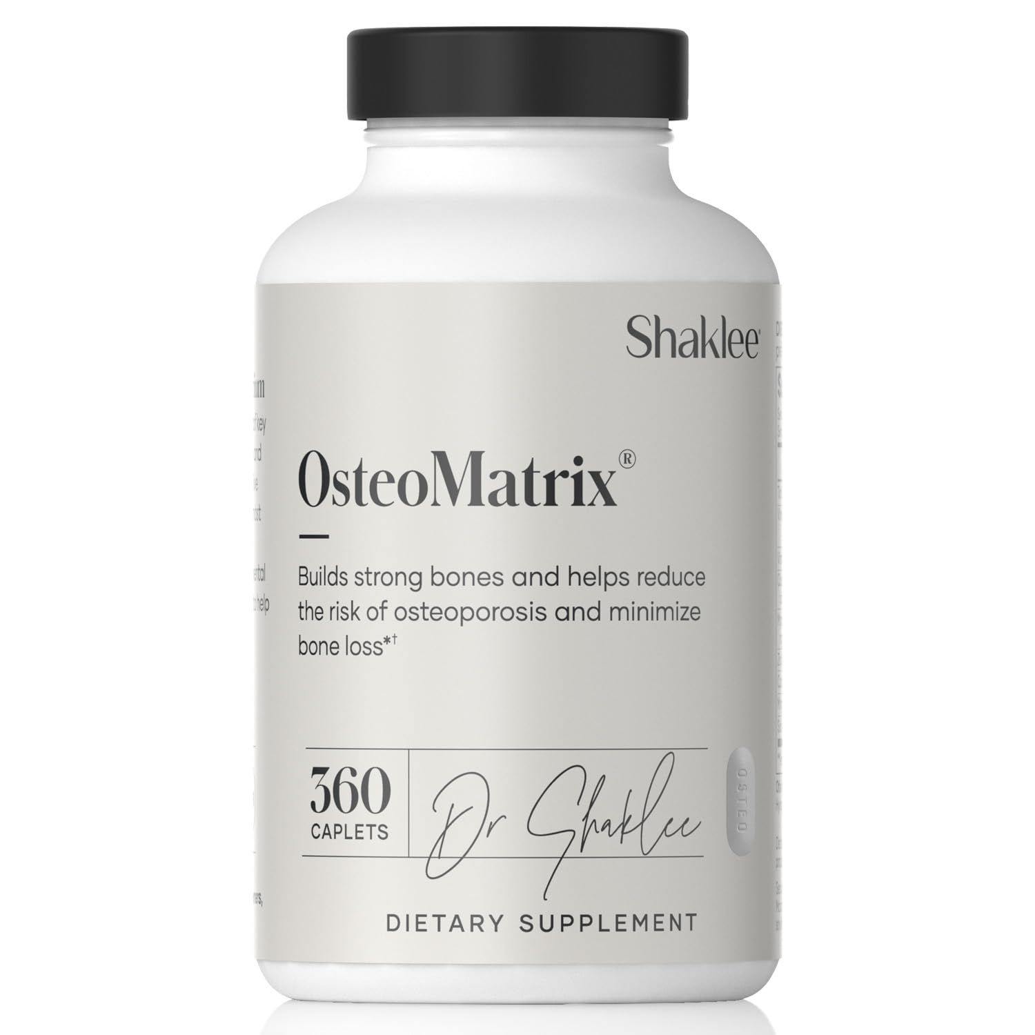 Shaklee OsteoMatrix - Build Maintain Strong Bones - 100 DV Calcium Magnesium - Vitamins D K - Zinc, Manganese - Clinically Tested for Absorption - 360 Caplets