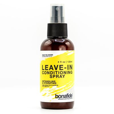 Bona Fide Pomade Leave-In Conditioning Spray, 4 oz. DETANGLING HYDRATING helps reduce frizz protects from heat uv