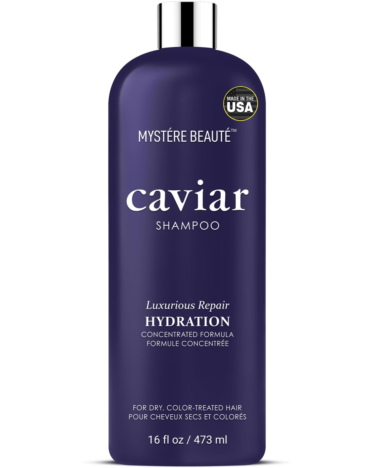 MYST RE BEAUT Caviar Shampoo with Collagen, Keratin Amino Acids Hair Care, Anti Frizz Shampoo with Caviar Extract for Hair Nourishment, Biotin shampoo for Dry, Fine, and Color-Safe Hair - 16 fl oz