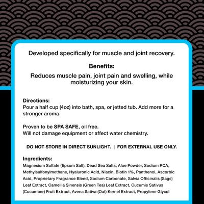 Relax Spa Bath, Epsom Dead Sea Salts, Aromatherapy Bath Salts for Hot Tub, Bath, or Spa, Infused with Magnesium, Rebuild Athletic Soak Therapy