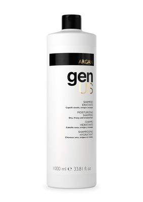 Genus Argan Hydrating Hair Shampoo - Enriched with Argan Linseed Oil for Dry, Frizzy, Treated Hair - Moisturizing, Anti-Frizz, Nourishing, Adds Shine Softness - 1000ml