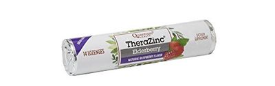 Quantum Health TheraZinc Zinc LozengesElderberry RaspberryImmune Support Formulated with Zinc GluconateFast ReliefNo Aftertaste14 Count