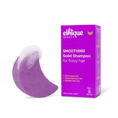 Ethique Smoothing Shampoo Bar for frizzy hair with Coconut Butter - Plastic-Free, Cruelty-Free, Vegan, 3.88 oz - Formerly Frizz Wrangler