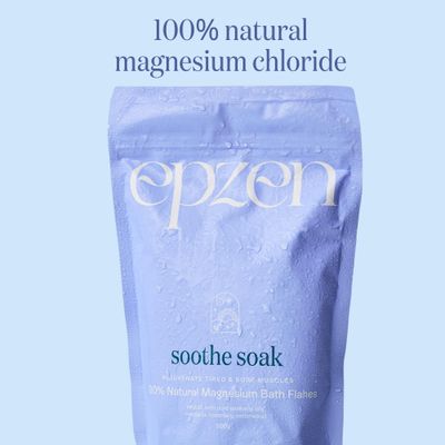 epzen Natural Magnesium Bath Flakes, Essential Oils, Rosemary, Magnesium Chloride, Paraben Sulfate Free, Cruelty Free, 17.6oz