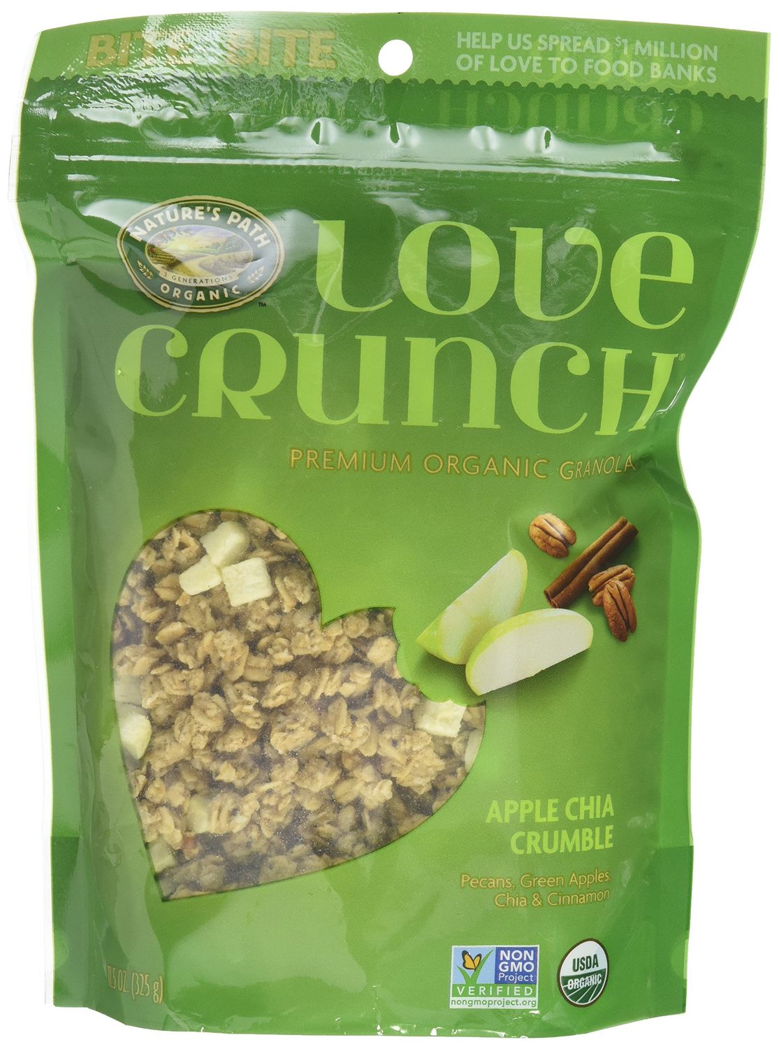 Nature&#39;s Path, Love Crunch, Premium Organic Granola, Apple Crumble, 11.5 oz (325 g) Nature&#39;s Path, Love Crunch, Premium Organic Granola, Apple Crumble, 11.5 oz (325 g) - 2pcs