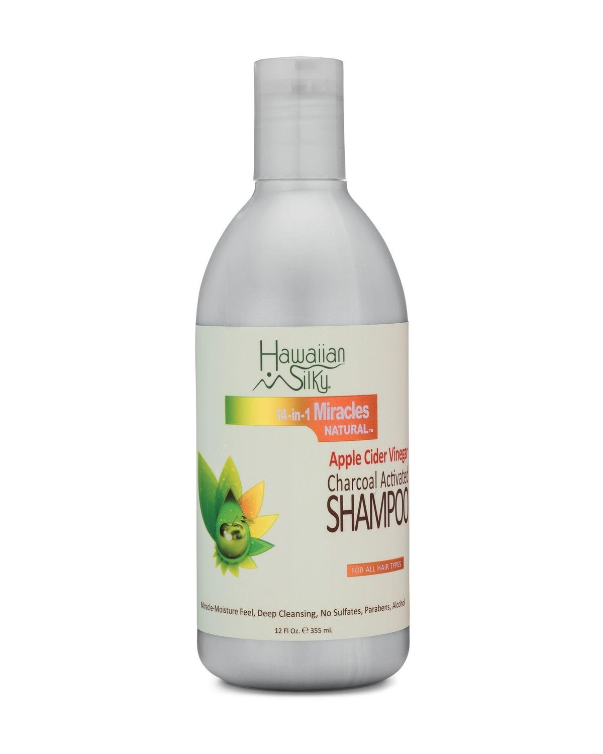 Hawaiian Silky Hawaiian silky 14-in-1 miracles charcoal activated shampoo 12 fluid ounce, White, 12 Fl Ounce