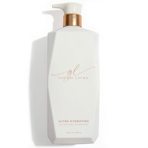 Goldie Locks Ultra Hydrating Signature Shampoo, Safe for Hair Extensions Colored Hair, Maintains Texture Shine, Encourages Healthy Hair Growth, Protein-Free, Sulfate-Free, Moisturizing, 33.8 Fl Oz