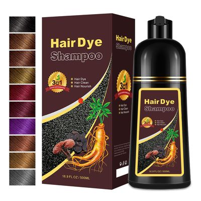 Hair Dye Shampoo Silver Gray, 3 in 1 Long-Lasting Hair Color Shampoo with Herbal Ingredients, Instant Magic Hair Dye, Easy Application Shampoo Para Canas for Women Men 16.9 Fl Oz