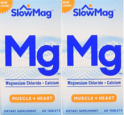 Slow-Mag Slow-Mag Magnesium Chloride with Calcium, Packaging May Vary, 60 Count (Pack of 2)