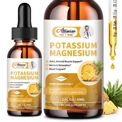 2 Pack Potassium Magnesium Supplement Liquid - High Absorption Calm Magnesium Complex 500mg Potassium 99mg Plus Calcium, Vitamin D3, Zinc for Leg Cramps Bone Energy Immune Support - 2 Fl oz