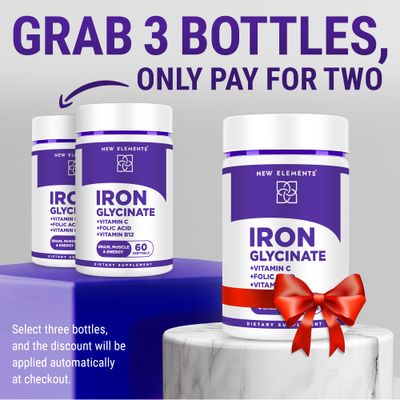 Iron Glycinate 50mg with Vitamin C, Folic Acid B12 Advanced Iron Supplement for Anemia Relief, Energy Boost Immune Support Gentle on Stomach, Fast Absorption Natural Softgels for Women Men