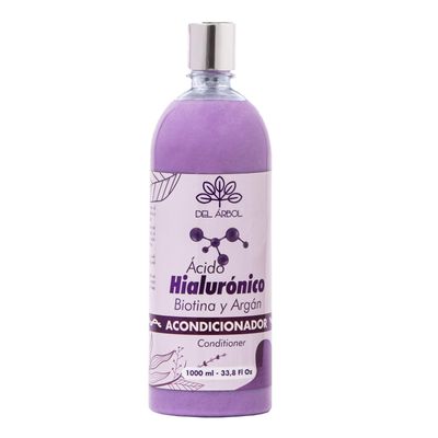 Del Arbol Biotin Argan Fortifying Conditioner with Hyaluronic Acid 1 Liter Detangles Nourishes Vegan 33.8 oz.