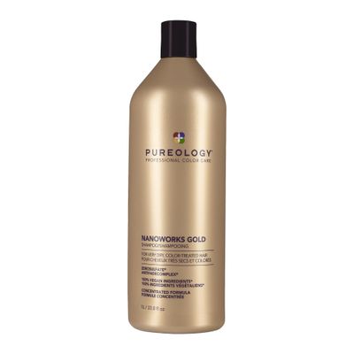 Pureology Nanoworks Gold Shampoo For Very Dry, Color-Treated Hair Renews Softness Shine Sulfate-Free Vegan