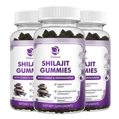 (3 Pack) Shilajit Gummies, Pure Himalayan Shilajit with Ashwagandha, Black Seed Oil, Vitamin C D3 B12 Zinc, Sugar Free Shilajit for Men Women, Vegan Non-GMO