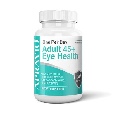 APRAVIO Adult 45 Eye Health Eye Vitamins wVitamin C, Vitamin E, Zinc, Copper, Omega-3 Fatty Acids for Vision Health Eye Protection, 90 softgels