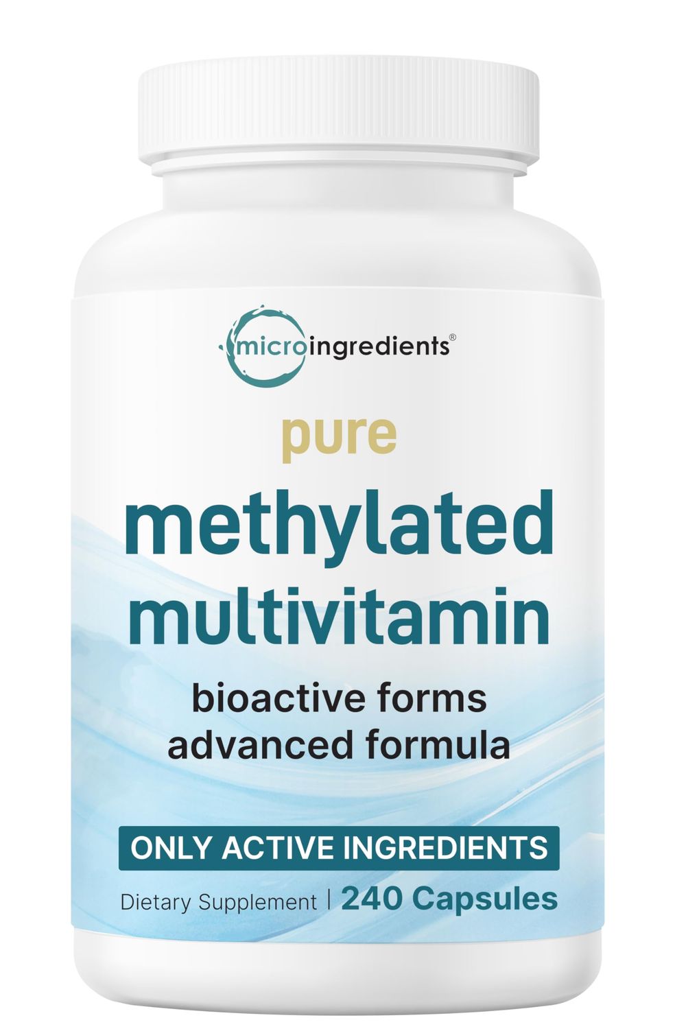 Pure Methylated Multivitamin for Men Women 240 Capsules with Vitamins C, D, B12, Thiamin, Folate Magnesium, Zinc, More High Absorption Bioactive Vitamin Mineral Complex Filler Free