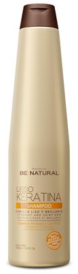 PLACENTA LIFE BE NATURAL LISSO KERATINA Shampoo with HYDROLYZED KERATIN for Straight and Shiny Hair- (350 ml 11.83 fl.oz)