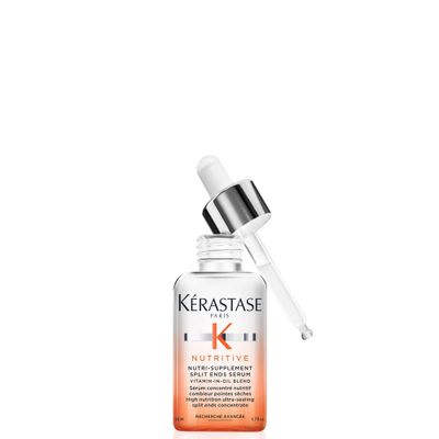 K RASTASE Nutritive, Split Ends Hair Serum for Dry Hair, Nourishing Leave-In Oil Treatment, Ultra-Sealing Formula with Anti-Dryness Polymers, Adds Smoothness and Shine, Nutri-Supplement, 50 ml