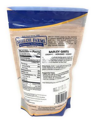 Shiloh Farms Organic Barley Grits -- 12 oz - 2 pc