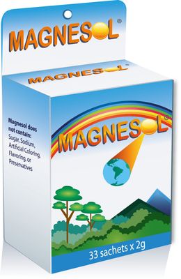 Magnesol Magnesium Supplement - Magnesium Chloride with Zinc Oxide - Powder Form - 260mg 33 Sachet 1 pack