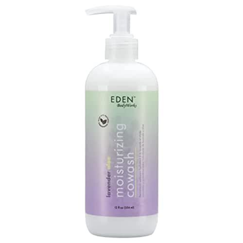 EDEN BodyWorks Lavender Aloe Hydrating Cowash Cleansing Conditioner for Curly Hair, Kinky Wavy - Remove Buildup Residue Between Shampooing - 12 oz Jar
