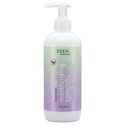 EDEN BodyWorks Lavender Aloe Hydrating Cowash Cleansing Conditioner for Curly Hair, Kinky Wavy - Remove Buildup Residue Between Shampooing - 12 oz Jar