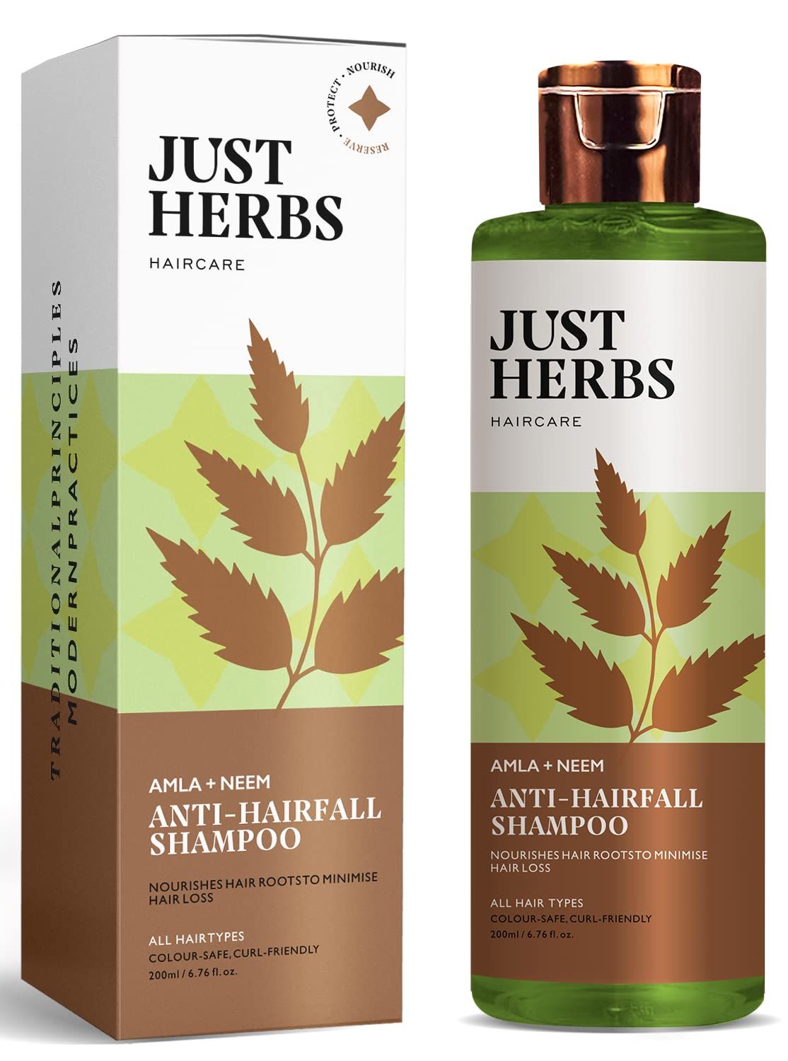 Just Herbs 8 In 1 Root Nourishing Amla Neem Shampoo (200 ml)