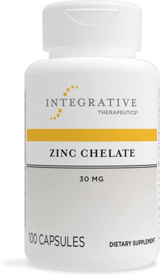 Integrative Therapeutics - Zinc Chelate Zinc Supplement, Immune Support, High Absorption, 100 Capsules