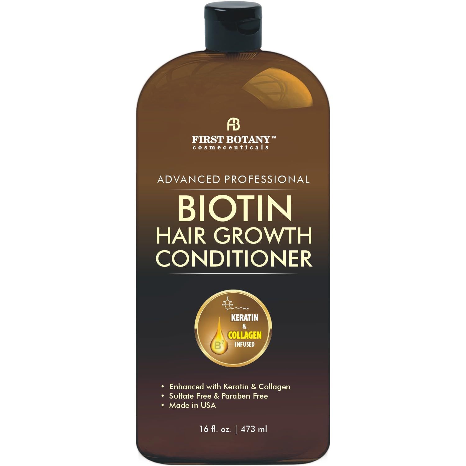 Hair Regrowth and Anti Hair Loss Conditioner 16 fl oz, with DHT blockers, Collagen Stem Cells- Daily Hydrating, Detoxifying, Volumizing Conditioner For Men and Women
