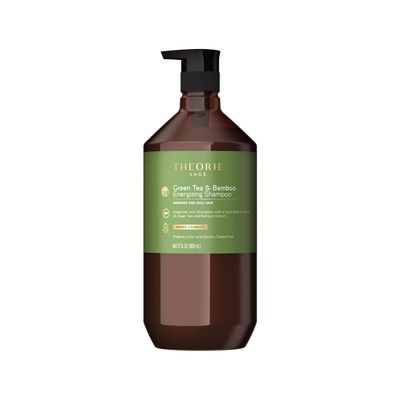 Theorie Green Tea and Bamboo - Energizing Shampoo - Invigorate Strengthen, Irresistible Scent of Green Tea, Jasmine, Amber Cypress - For Damaged Dull Hair - Color Keratin Safe 800mL