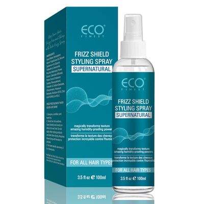 AKBAN Natural Anti-Frizz Spray Leave-In Conditioner Spray for Frizzy, Dry Hair, Lightweight, Adds Shine and Reduces Frizz