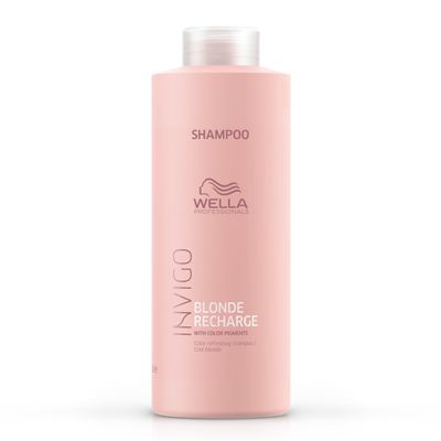 Wella Professionals Invigo Blonde Recharge Cool Color Refreshing Shampoo Refresh and Maintain Blonde Color Rid Brassiness33.8 Fl Oz