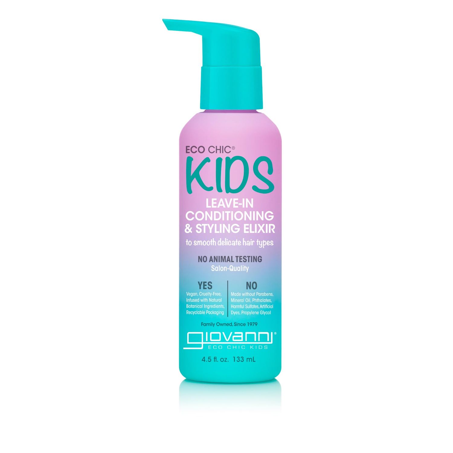 Eco Chic KIDs Leave-In Conditioning Styling Elixir - Kids Leave In Conditioner, Leave In Conditioner For Kids, For Smooth Delicate Hair Types, Salon Quality, Vegan - 4.5 Fl Oz