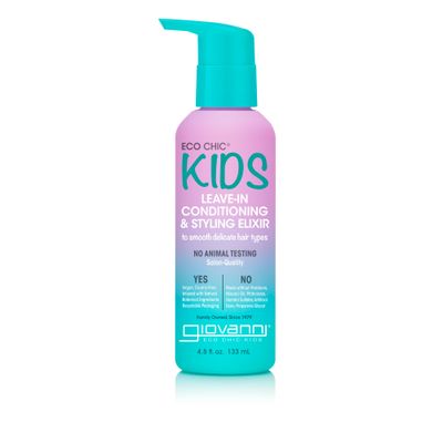 Eco Chic KIDs Leave-In Conditioning Styling Elixir - Kids Leave In Conditioner, Leave In Conditioner For Kids, For Smooth Delicate Hair Types, Salon Quality, Vegan - 4.5 Fl Oz