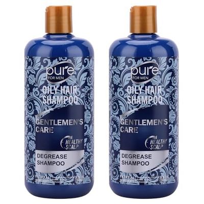 Men&#39;s Shampoo for Oily Hair. Gentlemen&#39;s Daily Shampoo for Full Strong Hair. Natural Oily Hair Shampoo for Men Sulfate Free. Hair Strengthener Itchy Scalp Shampoo Treatment - All Hair Types