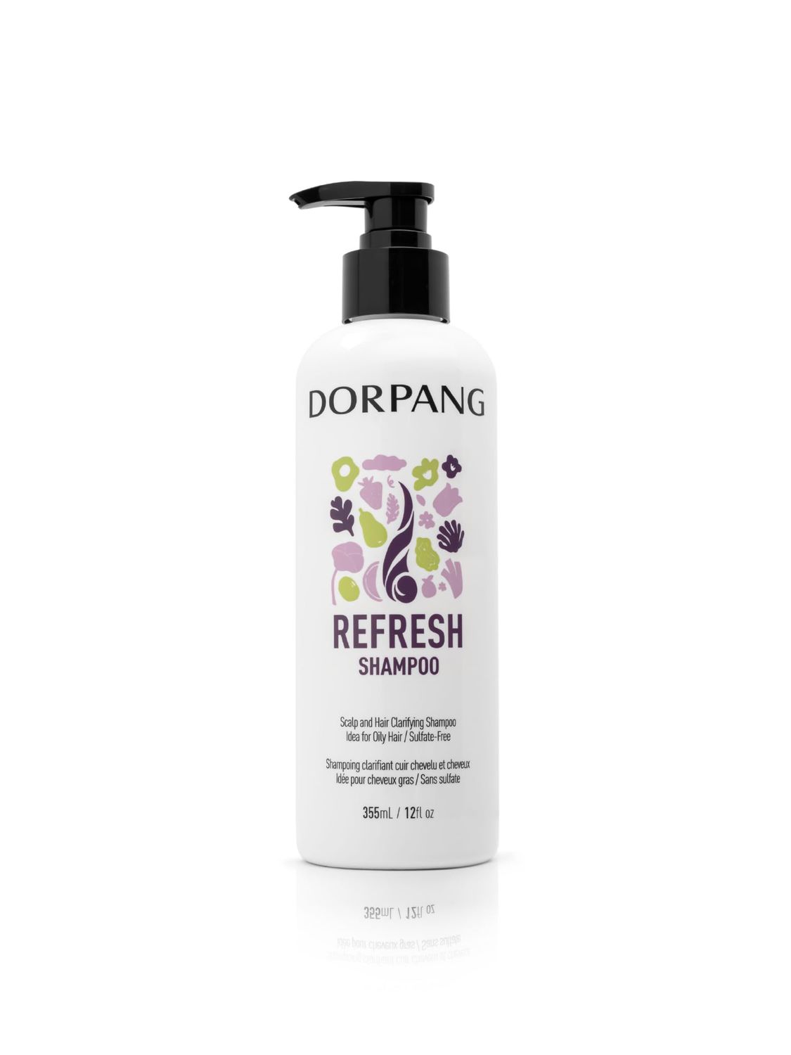 DORPANG Refresh Shampoo - Reduces Oil and Dandruff, Boost Looking-Hair Volume, Paraben, Silicone and Sulfate Free - 12 fl oz