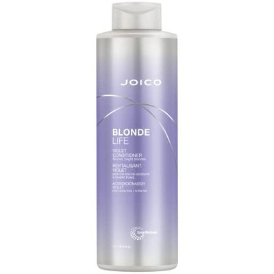 Joico Blonde Life Violet Conditioner For Cool Bright Blonde Hair Neutralize Brassy Tones Banish Yellow Tones Boost Shine Sulfate Free With Monoi Tamanu Oil 33.8 Fl Oz