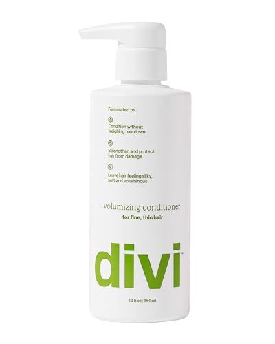 Divi Volumizing Conditioner for Women and Men - Lightweight Volume Conditioner for Fine Hair - Designed to Strengthen and Protect the Hair from Damage, 12 Fl Oz.