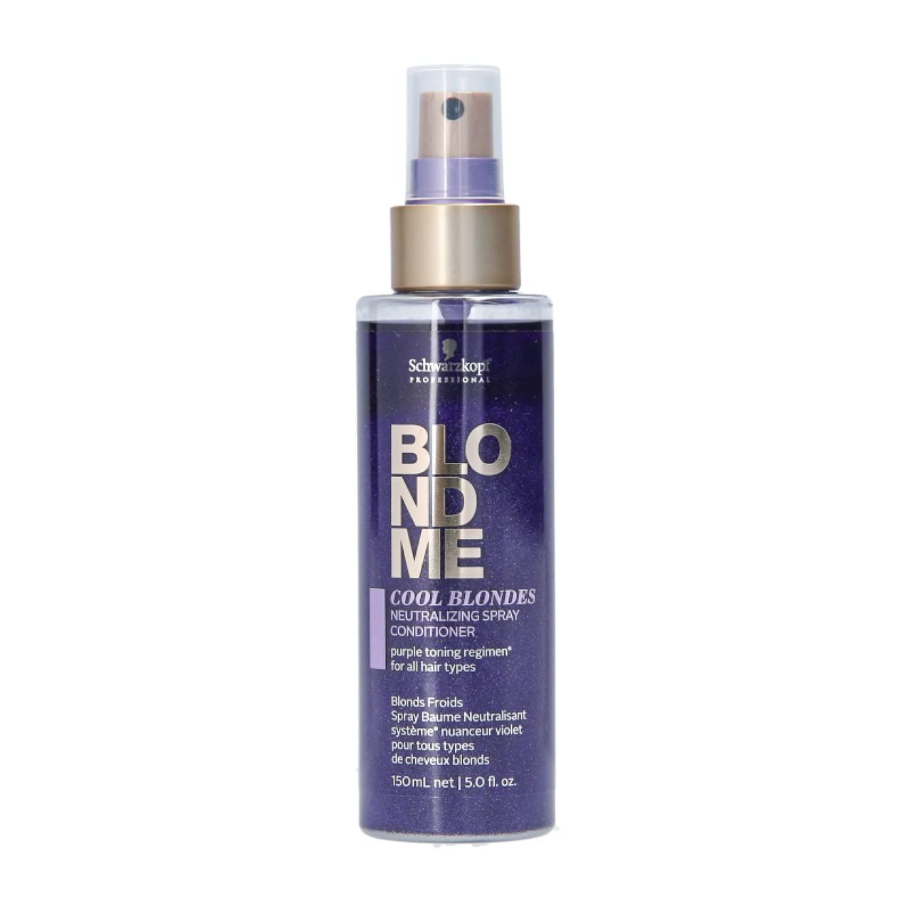 BLONDME Cool Blondes Neutralizing Spray Conditioner 5.07 Fl Oz - Removes Brassiness and Provides Shine