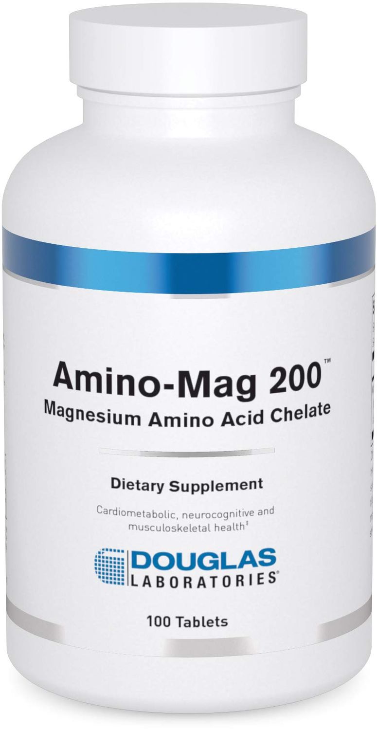 Douglas Laboratories Amino-Mag 200 Magnesium Supplement to Support Normal Heart Function, Bone Formation, and Muscles 100 Tablets