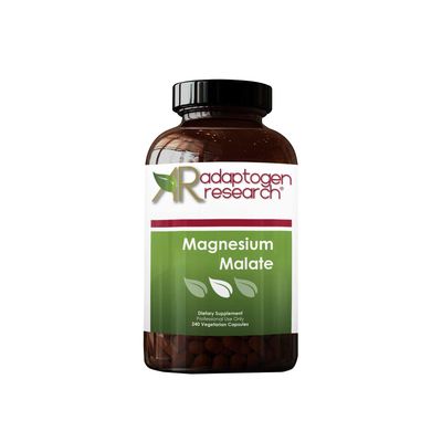 Magnesium Malate 360mg of Highly Bioavailable DiMagnesium Malate for Energy Muscle Support 240 Vegetarian Capsules Adaptogen Research